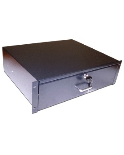 Ящик выдвижной 19, с замком, 2U, черный TWT TWT-CB-DRW-2U в Новороссийске Аксессуары для стоек и шкафов Pintop.ru