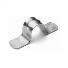 Скоба оцинкованная двухлапковая без монтажного отверстия, для трубы D20мм (100шт) Экопласт (43621)