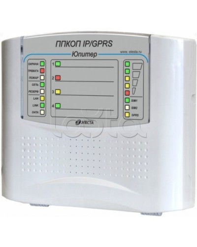 Элеста Юпитер-1431 (ППКОП Юпитер-4 IP/GPRS, пластик. корпус) в Новороссийске Приемно-контрольные приборы Pintop.ru