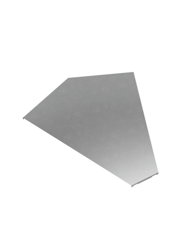 Крышка горизонтального угла 45 гр. 600 мм ПЛЮС КМ-Профиль (KGLplus45-600) в Новороссийске Аксессуары для лотков Pintop.ru