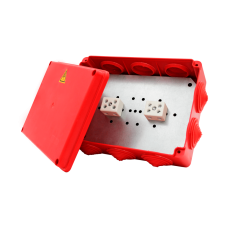 Коробка распределительная огнестойкая КРОПС-П5, IP54, габаритные размеры 190х140х70 мм, для кабелей сечением до 25 мм2, 10 клемм КМ-Профиль (FRJB-KM-P5-25-10-КРОПС-IP54)