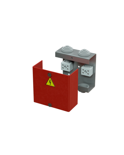 Коробка распределительная огнестойкая КРОПС, IP41, габаритные размеры 80х80х35 мм, для кабелей сечением до 6 мм2, 2 клеммы КМ-Профиль (FRJB-KM-ST1-6-02-КРОПС-IP41) в Новороссийске Распределительные коробки Pintop.ru
