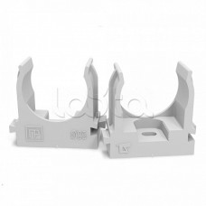 Крепеж-клипса для труб атмосферостойкая для монтажного пистолета серая в п/э d25 мм (100шт/700шт уп/кор) Промрукав (PR13.0403)