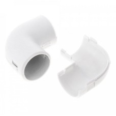 Соединитель угловой разборный белый д20 (50шт/800шт уп/кор) Промрукав (PR.07520б)