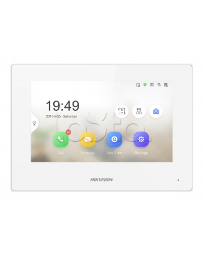 IP видеодомофон сенсорный Hikvision DS-KH6320-LE1/White(B) в Новороссийске Абонентские IP устройства Pintop.ru
