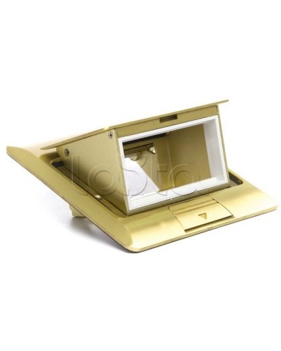 Люк в пол на 2 модуля (45х45мм), латунь Экопласт 70020 в Новороссийске Системы лючков и колонн Pintop.ru