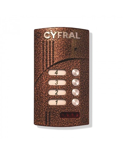 Блок вызова видеодомофона на 4 абонента Цифрал M-4.2/VС в Новороссийске Вызывные аудиопанели малоабонентные Pintop.ru