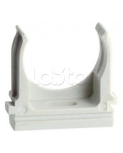 Держатель (клипса) для гофрированной или жесткой гладкой трубы D16 мм Экопласт 41716 в Новороссийске Держатели, клипсы, скобы Pintop.ru