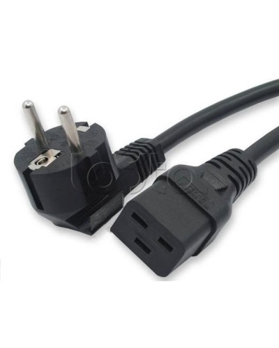 Кабель питания (Shucko - C19), 16A, угловая вилка, 5м Hyperline PWC-IEC19-SHM-5.0-BK в Новороссийске Патч-корды и пигтейлы Pintop.ru