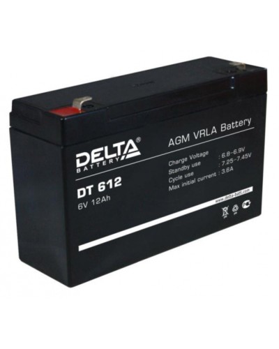 Аккумулятор свинцово-кислотный Delta DT 612 в Новороссийске Электротехническое оборудование Pintop.ru