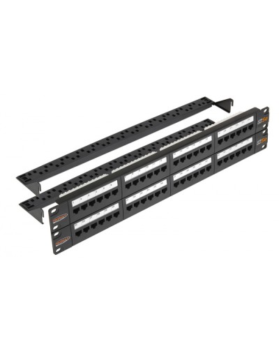 Патч-панель 19, 2U, 48xRJ45 NIKOMAX (NMC-RP48UD2-2U-BK) в Новороссийске Патч панель Pintop.ru