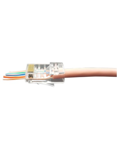 Разъем легкой оконцовки RJ-45 (8P8C) под витую пару Hyperline (PLEZ-8P8C-U-C5-100) в Новороссийске Патч-корды и пигтейлы Pintop.ru
