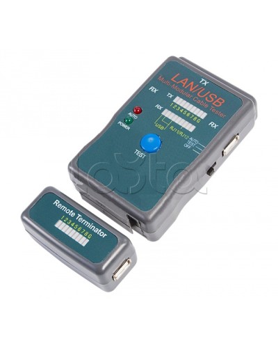Тестер кабеля универсальный RJ-45+USB (HY-251454CT) REXANT 12-1011 в Новороссийске Тестеры для систем видеонаблюдения Pintop.ru