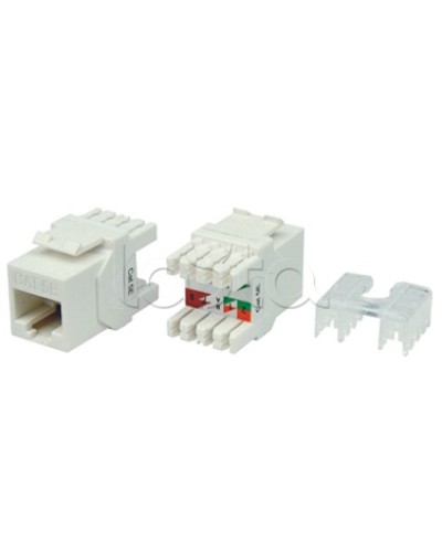 Вставка Keystone Jack RJ-45(8P8C) Hyperline KJ8-8P8C-C5e-180-WH в Новороссийске Модули Keystone Pintop.ru