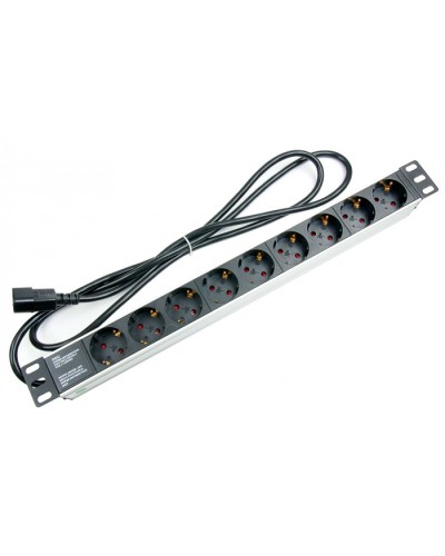 Блок на 9 розеток IEC 320 горизонтальный для 19 шкафов Cabeus PDU-9P-2IEC в Новороссийске Блоки розеток Pintop.ru