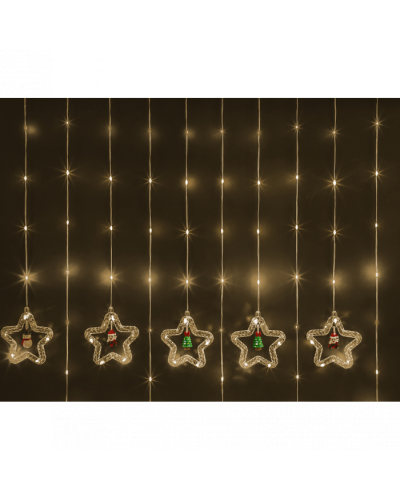 Гирлянда Navigator 95 013 NGF-D035-02 (бахрома звезды и фигурки CW 3*0.6м IP20) в Новороссийске Источники света(Лампы) Pintop.ru