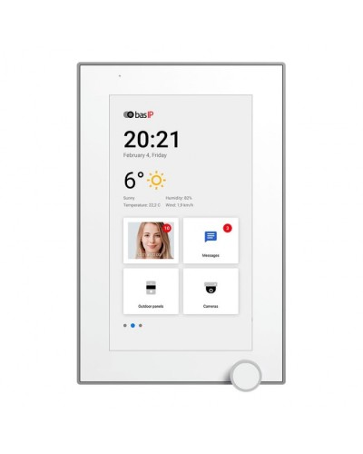 IP-видеодомофон BAS-IP AZ-07L WHITE в Новороссийске Абонентские IP устройства Pintop.ru