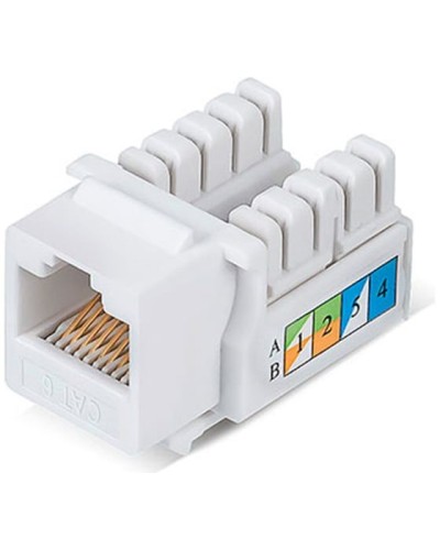 Модуль Keystone Jack RJ-45(8P8C), UTP неэкранированный, CAT 6, тип 90 градусов, белый REXANT PRO 02-0254 в Новороссийске Модули Keystone Pintop.ru