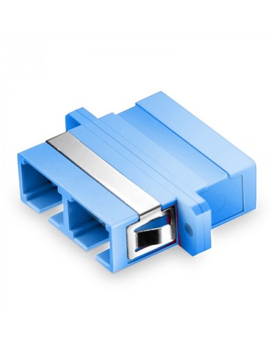 Оптический адаптер OS2, дуплекс SC, с фланцами, синий Eurolan (36A-S2-2S-02BU) в Новороссийске Проходные адаптеры и розетки оптические Pintop.ru