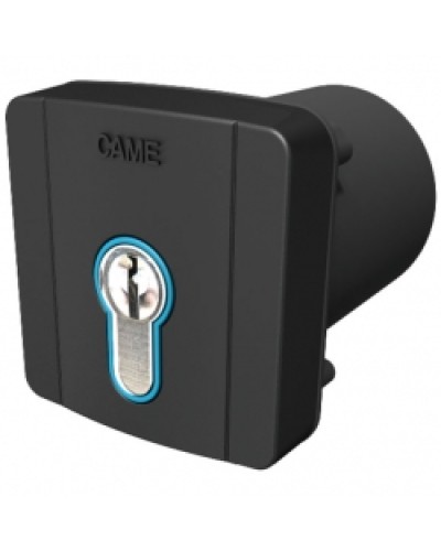 Ключ-выключатель встраиваемый с цилиндром замка DIN и синей подсветкой Came 806SL-0060 в Новороссийске Запчасти для шлагбаумов и автоматики Pintop.ru