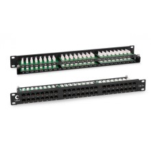 Патч-панель 19", 1U, 48 портов RJ-45 Cabeus PLHD-48-CAT.5E-DUAL IDC-1U