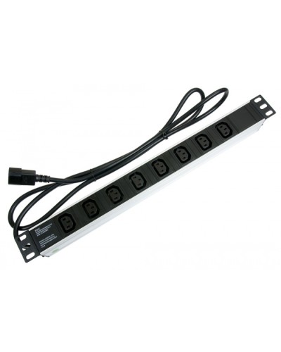 Блок на 8 розеток IEC 320 горизонтальный для 19 шкафов Cabeus (PDU-8I-2IEC) в Новороссийске Блоки розеток Pintop.ru
