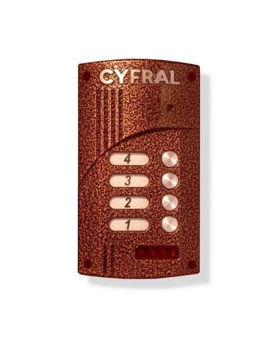 Блок вызова видеодомофона на 4 абонента со встроенным коммутатором Цифрал M-4.1M/VC в Новороссийске Блоки вызова многоабонентные Pintop.ru