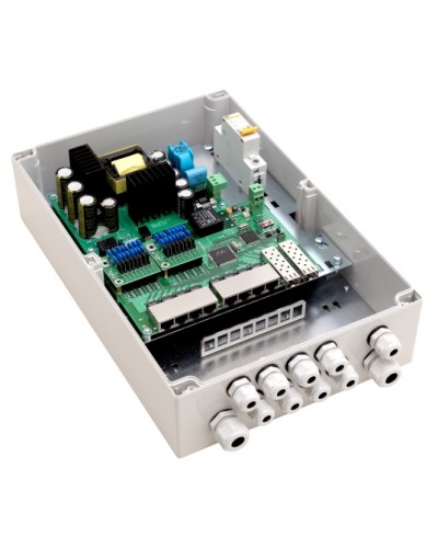 PoE-коммутатор 10-портовый, управляемый уличный TFortis PSW-2G8F+ в Новороссийске Коммутаторы Pintop.ru