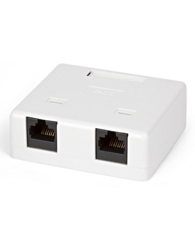 Розетка компьютерная RJ-45(8P8C) Hyperline SB1-2-8P8C-C6-WH в Новороссийске Розетки компьютерные и телефонные Pintop.ru